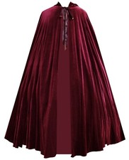 Victorian Vagabond Gothic Renaissance Steampunk Velvet Hooded Cape Cloak