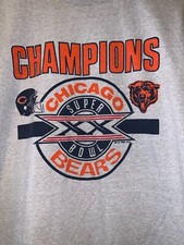 VINTAGE 1985 CHICAGO BEARS CHAMPIONS MENS XL SHIRT MADE IN USA