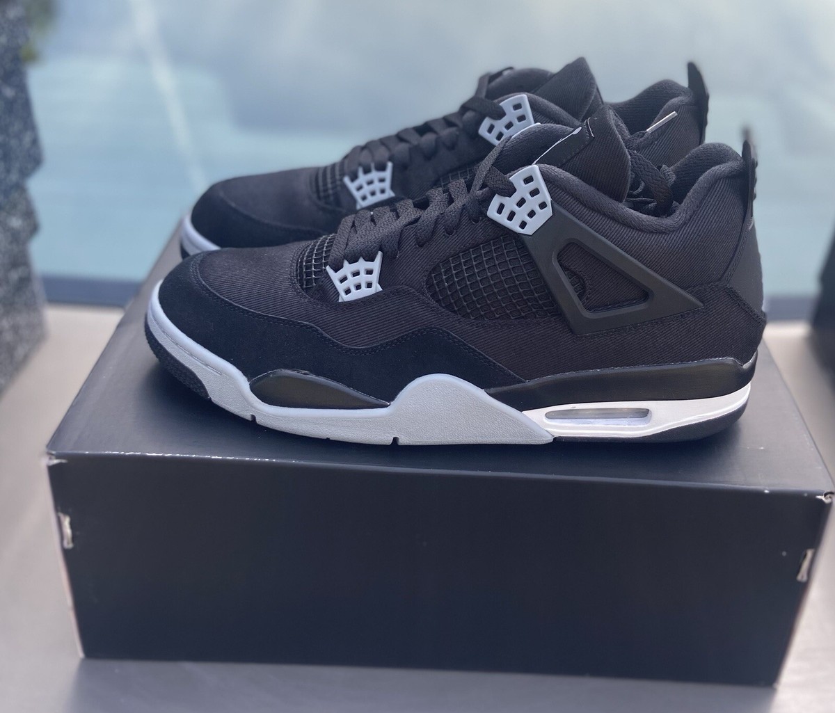 Authenticity Guarantee Jordan 4 Retro SE Mid Black Canvas-Mens Size 12 Jordan 4 Retro SE Mid Black Canvas for Sale | Authenticity  main image 3