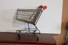 Vintage Heavy Duty Metal Shopping Cart Toy Doll Cart 13.5" T x 12" L x 8" W