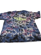 Mad Engine Star Wars The Child Baby Yoda Blue Tie dye Tee Shirt Size Large