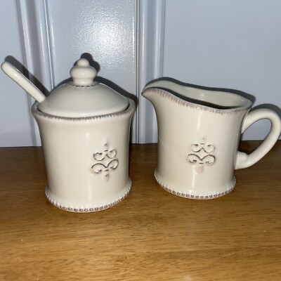 HTF WILLOW HOUSE / Southern Living at Home BELLE MEADE CREAM & SUGAR Set