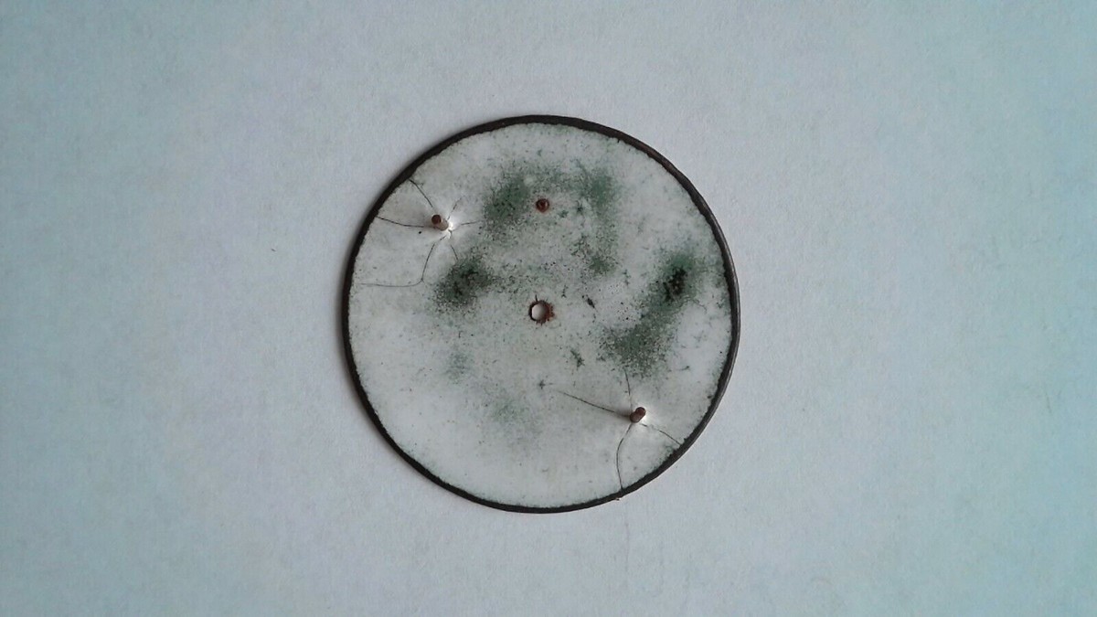 Cadran De Montre Gousset émaillé Plat Avec Petite Seconde En Haut – Pièce Horlogerie Neuve