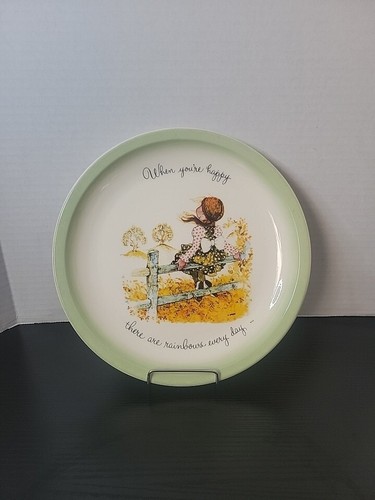 Vintage Holly Hobbie Sammler 10" Teller 1972 "When You're Happy There Are..."