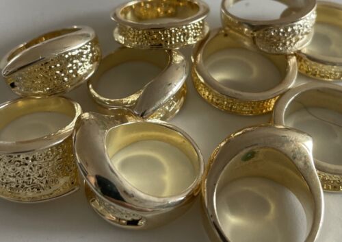 12 Pieces Ring Jewelry Making Wedding Custom Rings Blanks for Inlay Rings. - Picture 2 of 7