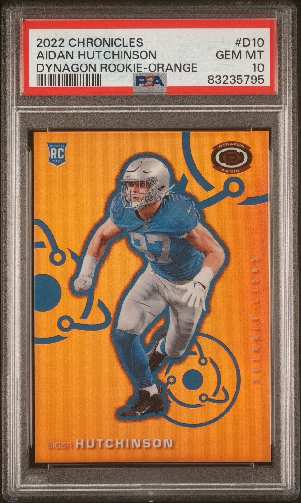 Aidan Hutchinson Panini Chronicles Dynagon Rookies #D10 Orange
