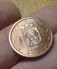 Latvia Riga EU Europe coin 2 EURO cent 2014 Donate