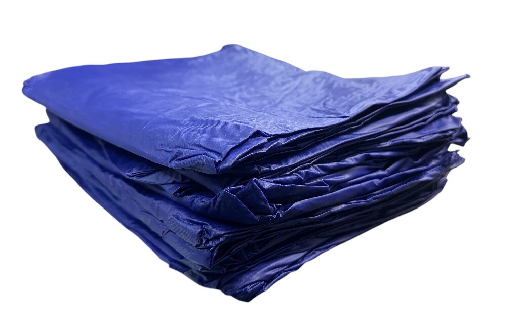Kwik-Covers Rectangle Plastic Table Covers 30" x 96", Bundle of 10 (Blue)