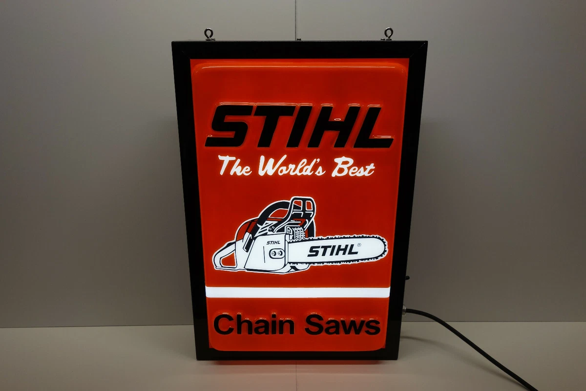 STIHL CHAIN SAWS ILLUMINATED Dealer Counter Sign 24