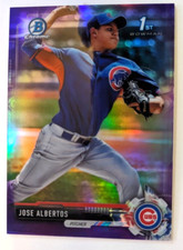 2017 BOWMAN CHROME 1ST BOWMAN PURPLE REFRACTOR JOSE ALBERTOS 149/250