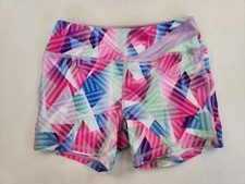 Athletic Works Kids Girls L 10-12 Yoga Stretch Shorts Exercise Active Wide Band