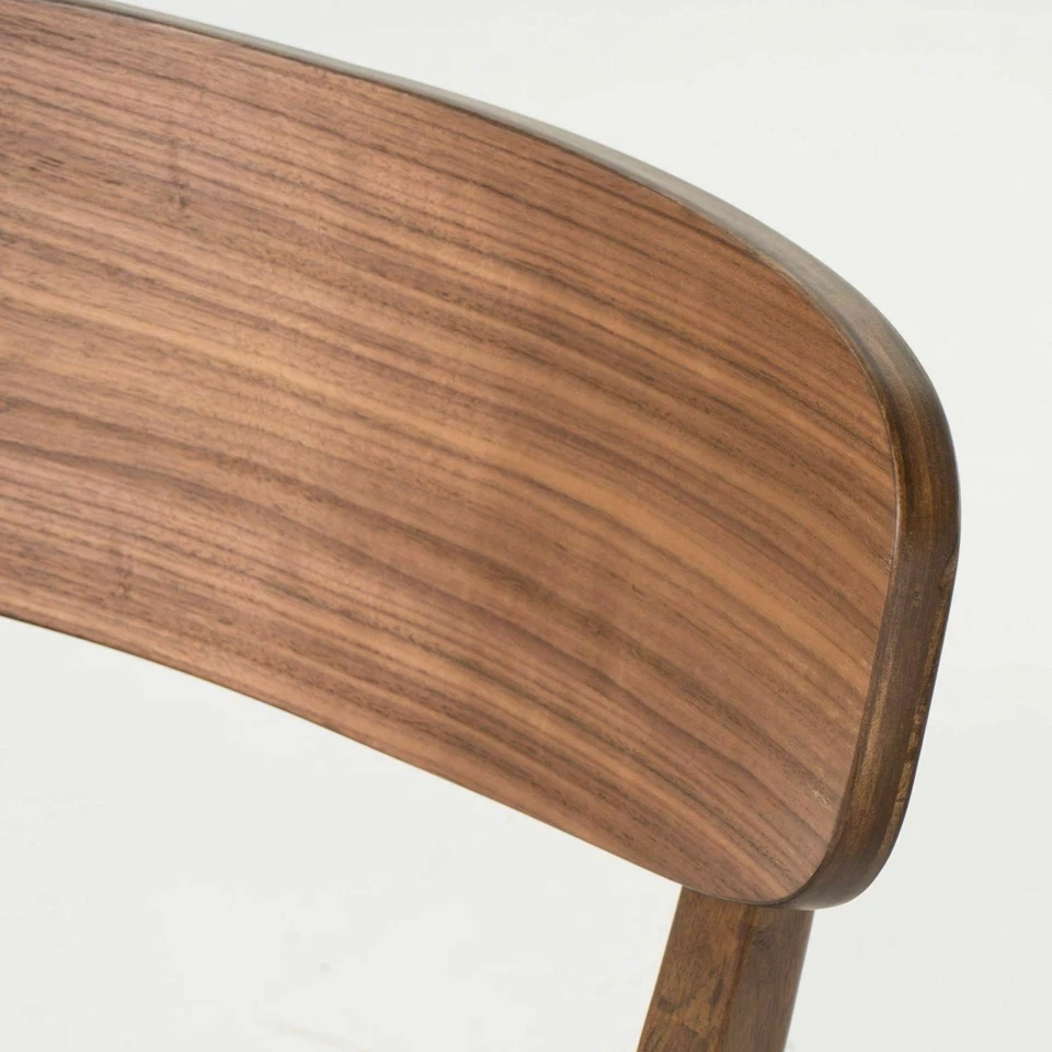 Silla de comedor Alexis acabado tela/nogal como nueva (juego de 2) Foto 3 de 4