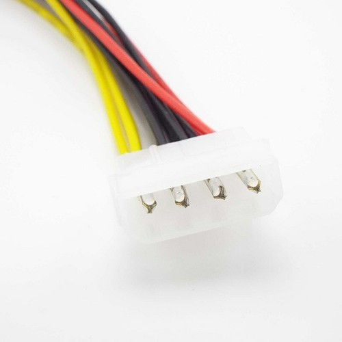 4-pinowy kabel zasilający IDE Molex na 3 SATA rozdzielacz adapter 1 wtyczka na 3 gniazda kabel - Zdjęcie 3 z 9