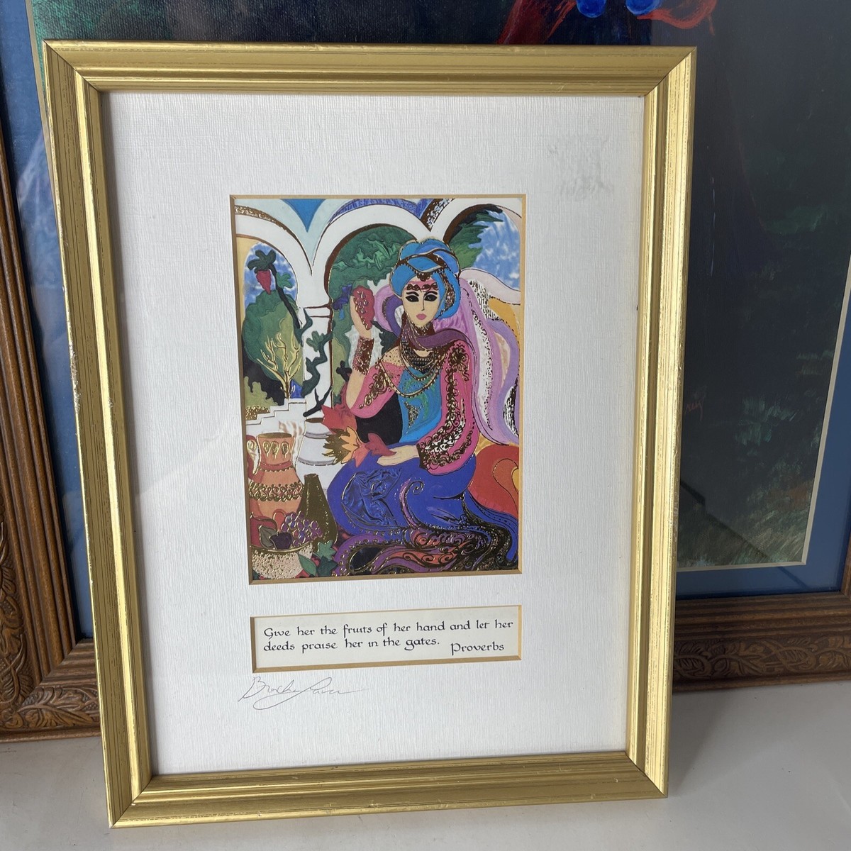 Vintage Bracha Brym-Lavee Lady Signed Art Studio Jerusalem
