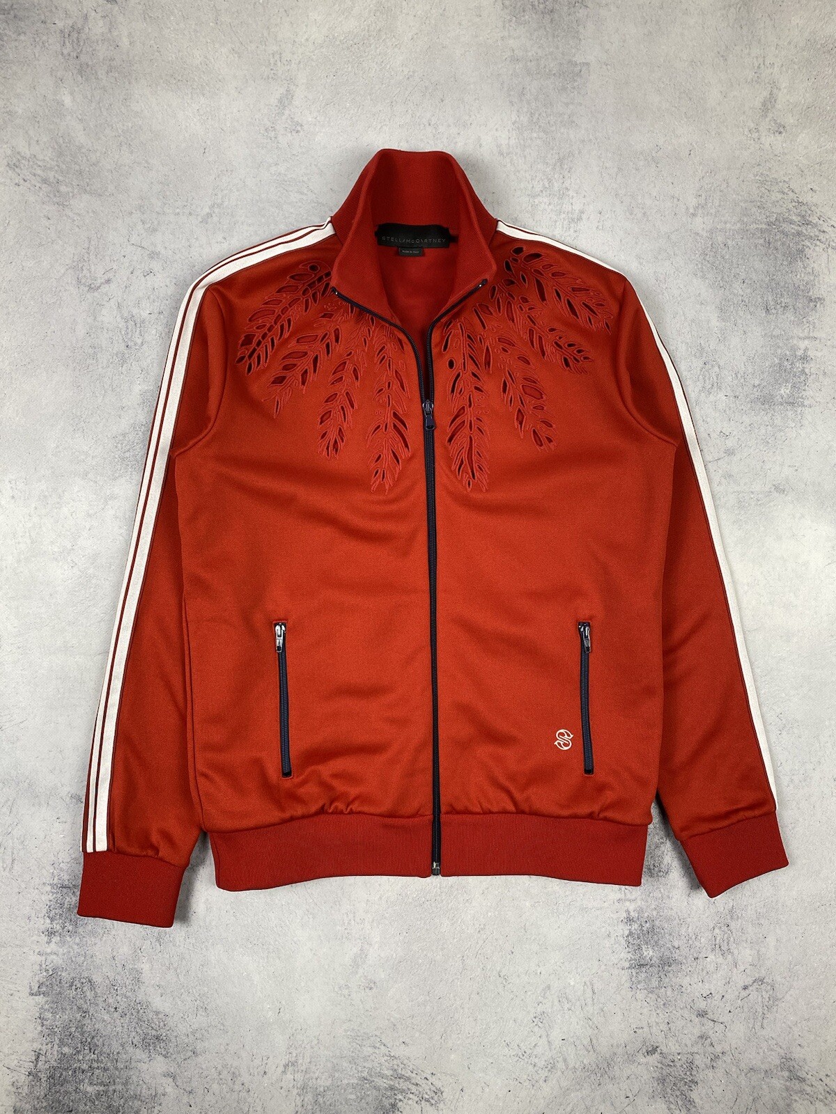 Chaqueta bomber Stella McCartney roja bordada London talla L para hombre
