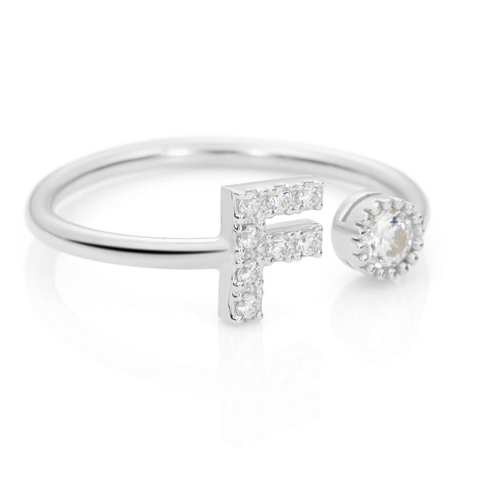 Anillo Ajustablede Mujer STROILI 1683972 925% Plata Letra F