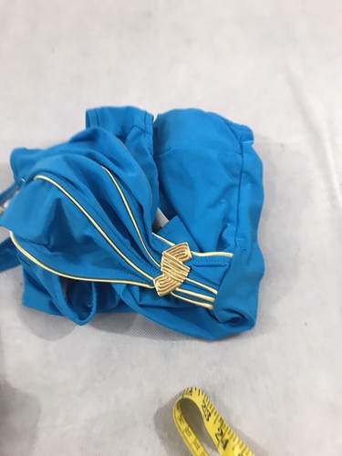 Vintage Roxanne Swimsuit Size 10 Bra Size 32D Made In USA Blue Jeweled - Picture 11 of 11