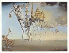Salvador Dali "Die Versuchung des Hl. Antonius" Erotik 1946 Gold Surrealismus 30
