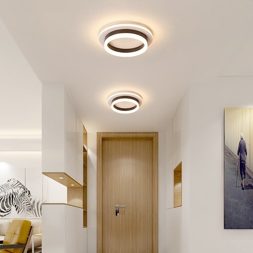 12W LED Ceiling Light Fixture Corridor Round Acrylic Lamp Surface/Flush Mounted - Picture 11 of 20