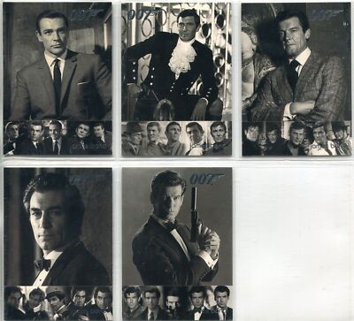 James Bond Quotable Complete Vintage Bond Chase Card Set VB1-VB5