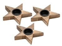 Teelichthalter 3Er Set KerzenstäNder Teelichter 15X15Cm Sterne Kerzenhalter Mang