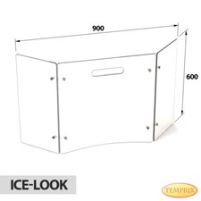 Parascintille Vetro Protezione Anti Spruzzo Camino Forno Griglia Esg Ice Look