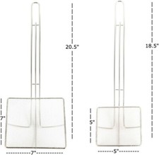 SET OF 2 Fine Mesh Deep Fryer Oil Skimmer/Strainer 5" and 7" Fish & Chip Skimmer