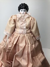 13.5  Antique German China Head Doll Replaced Cloth Body  Porcelain Limbs a