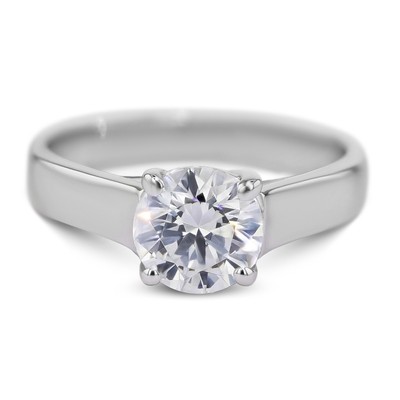 1 3 Carat Round Cut D Vs1 Solitaire Diamond Gia Engagement Ring Custom Size Ebay