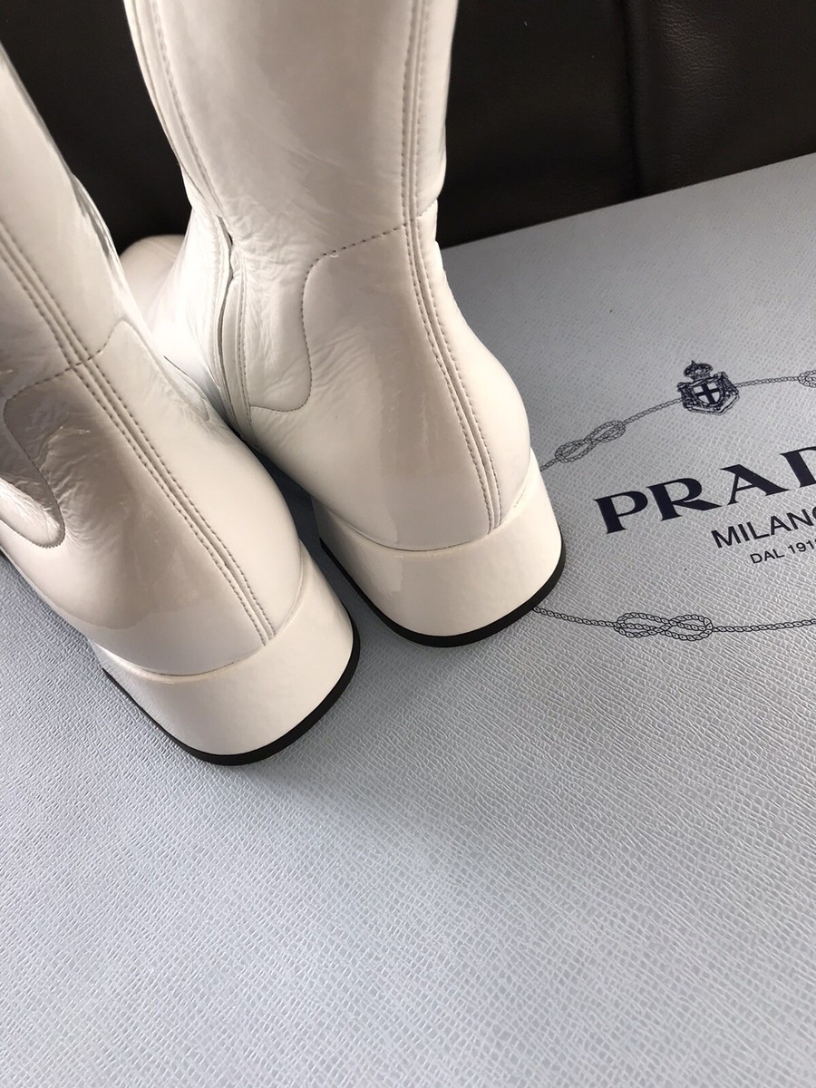 Prada Over The Knee Thigh High Boots White IT36 New With Box Prada Over The Knee Thigh High Boots White IT36 New With Box