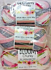 Premier Bloom Chunky Yarn “Dahlia” 3 Pack