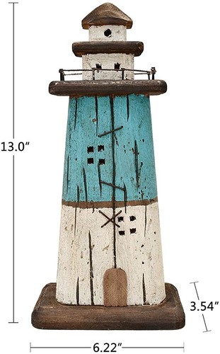 Wooden Lighthouse Decor,Handcrafted Lighthouse Nautical Themed Home Decoration - Picture 6 of 6