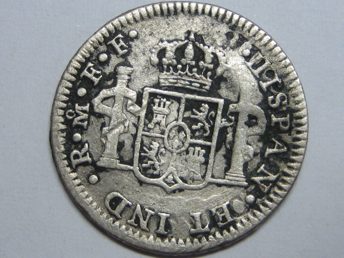 1772 MEXICO 1/2 REAL CHARLES III ASSAYER FF SPANISH COLONIAL