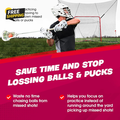 Shag Stop, Lacrosse Goal and Ice Hockey Backstop Net, Durable Lacrosse Backstop - Picture 5 of 12