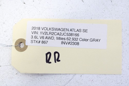 2018-2021 VOLKSWAGEN ATLAS 4WD REAR RIGHT SIDE CV AXLE SHAFT OEM - Picture 10 of 10