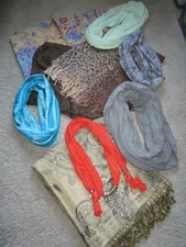 9 Lot Women's Scarves (Infinity & Pashmina etc.) 