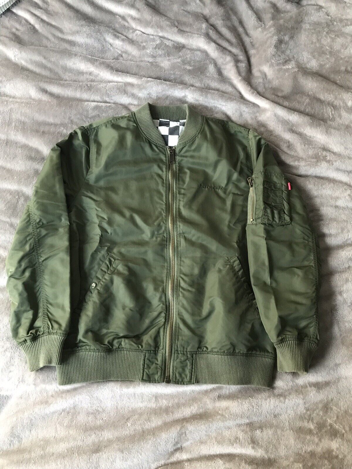 Supreme Leather MA-1 Jacket (Desert Camo) SS17✓Brand  New❤️Deadstock✓Authentic❤️