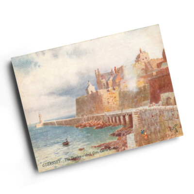 A4 PRINT - Vintage Guernsey - The Twelve O'Clock Gun, Castle Cornet