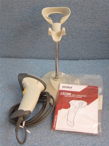 Symbol LS2208 Laser Bar Code Scanner Cavo USB e Supporto Scanner #2 - Foto 1 di 6