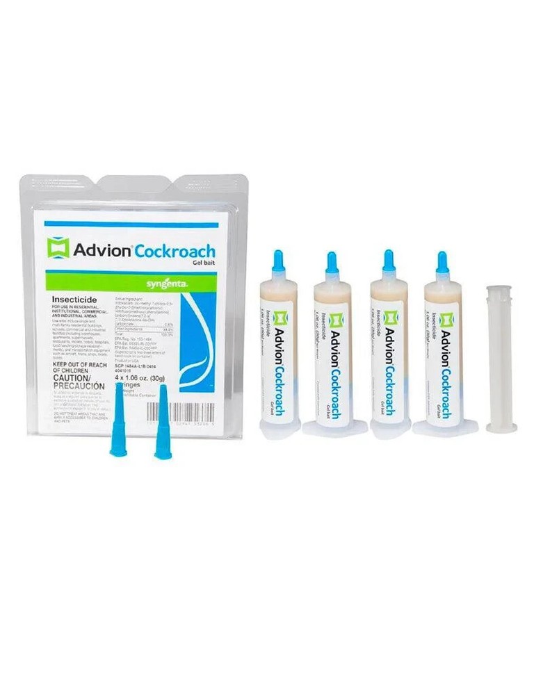 ADVION ROACH BAIT KILLER GEL - 4 Tubes - Plunger&Tips - ** FAST SHIPPING **