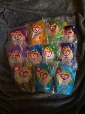 McDonalds Happy Meal Ty Teenie Beanie Babies 1999 Set of 11 in Original Packages