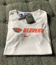 NWT Nike Drifit Oregon State Beavers V-Neck T-shirt Women  s size XXL White T7