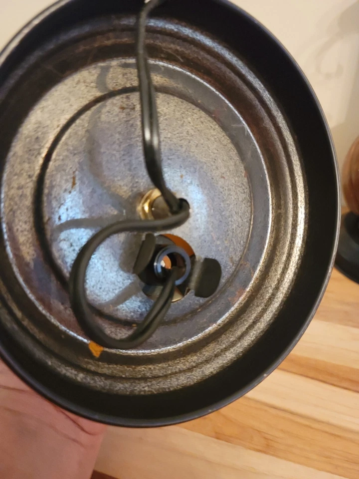 Pair Gothic Themed 15" Amber Nightstand Lamps W/ Lighted Bases.  - Image 4 of 4