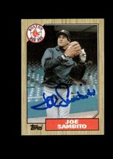 Joe Sambito 1987 Topps Red Sox authentic autographed card