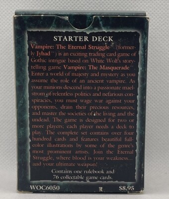 VAMPIRE* The Eternal Struggle 1995 Deckmaster Open & Never Played