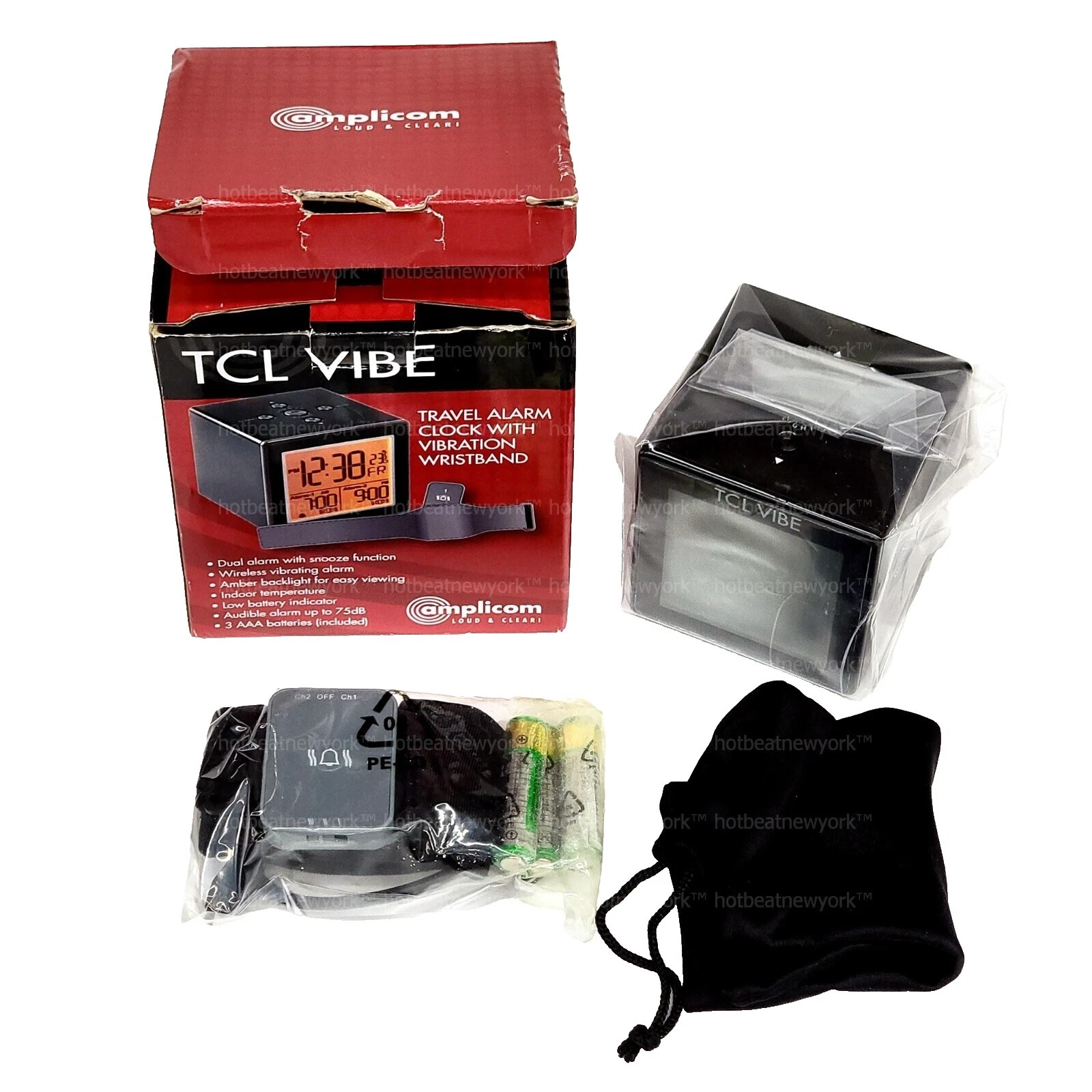 Reloj despertador país Radio de plástico y de viaje