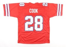James Cook Signed Bills Jersey (Beckett) Buffalo 2022 2nd Rnd Pck / Univ Georgia