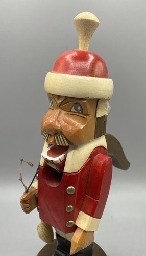Gran cascanueces antiguo Montes Metálicos madera figura antigua Nicolás Papá Noel - Imagen 2 de 11