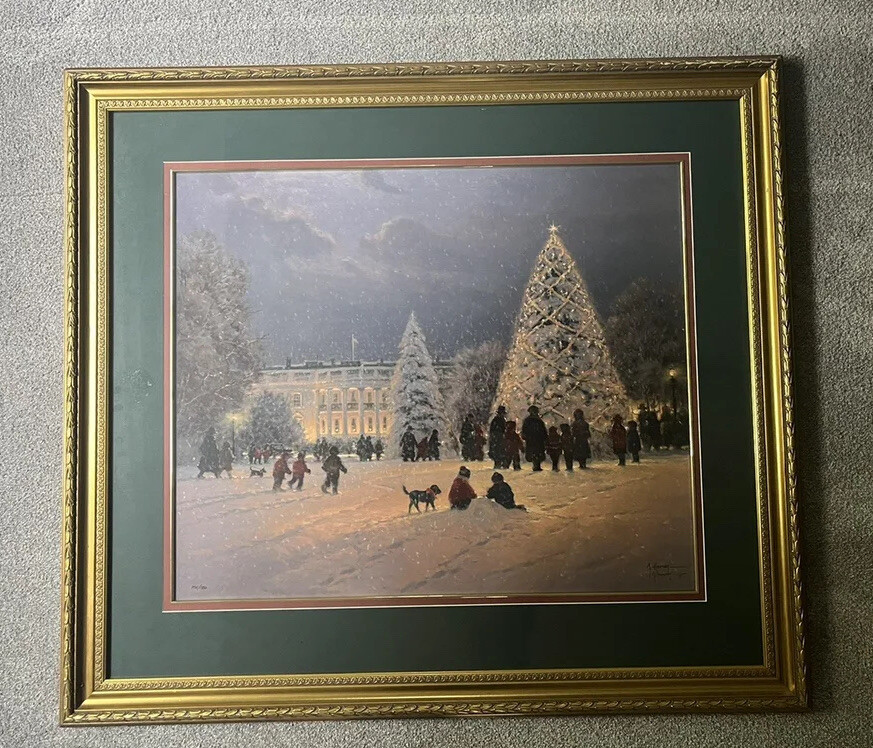 G. Harvey LIGHT UNTO THE WORLD 23x27 S/N Paper Print Christmas