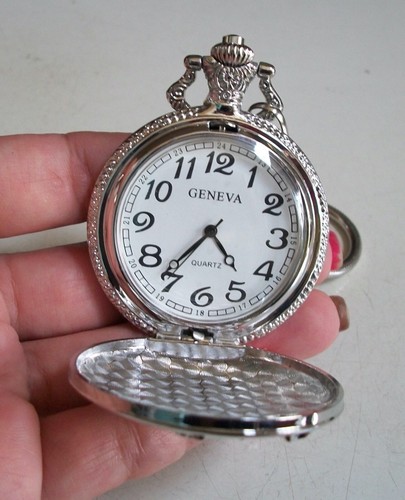 Men's Fishing, Truck, Hunting, Train, Golf, Dad Etc Clip On Pocket Watch & Chain - Picture 165 of 170
